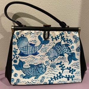 Dauphinette hand painted purse